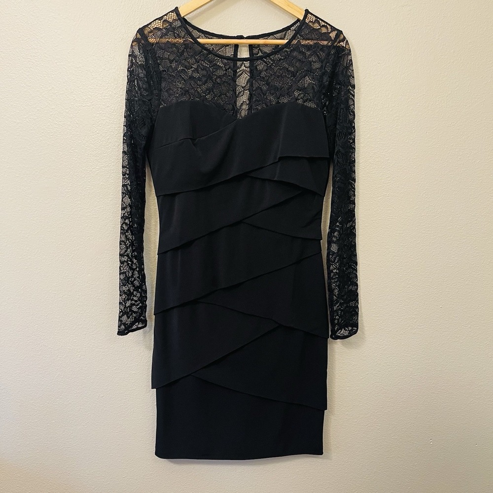 Whiteβ House Black Market Tiered Lace Bodycon Dress Elegant Classy Event Sz 10